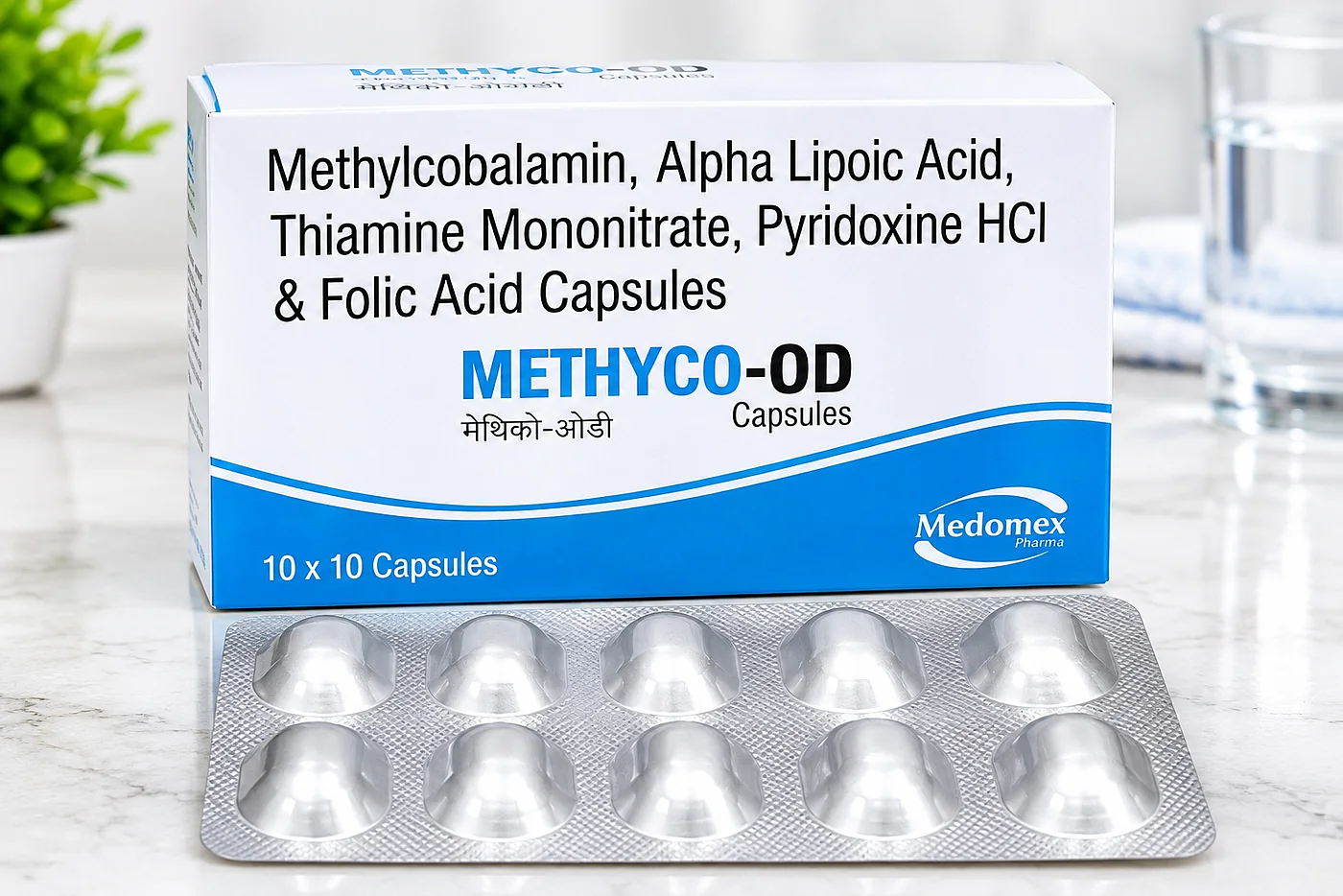 METHYCO-OD by Medomex Pharma — Methylcobalamin + Alpha Lipoic Acid + Thiamine Mononitrate + Pyridoxine HCl + Folic Acid